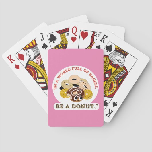 IN EEN WOORD VAN BAGELS, WEES EEN DONUTS POKERKAARTEN (Achterkant)