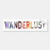 In een woord: Wanderlust Bumpersticker (Voorkant)