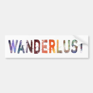 In een woord: Wanderlust Bumpersticker