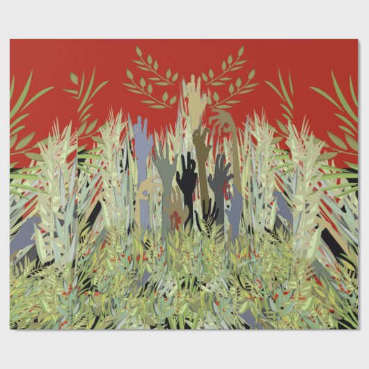 In een Zombie-tuin Cadeaupapier (Vlak)