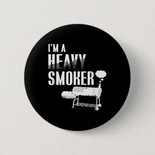 In een zware roker BBQ grillen vlees varken leuk c Ronde Button 5,7 Cm