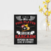 In een zwembad speler grappig sarcasme biljart en  kaart (Gele Bloem)