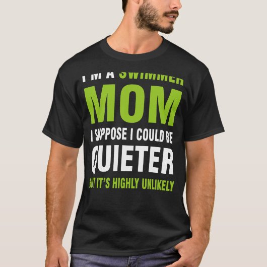 In een zwemmer mam t-shirt (Voorkant)