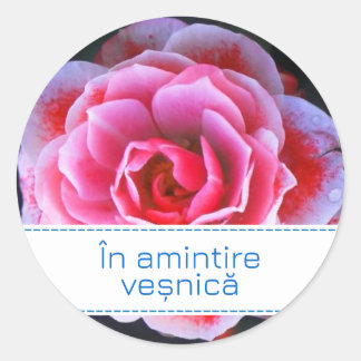 In eeuwigdurende herinnering ronde sticker