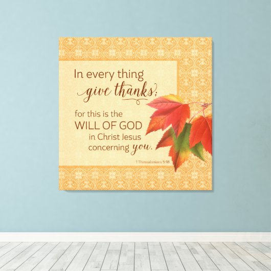 In elk ding geef je Bedankt - 1. 05:18 Canvas Afdruk (Insitu (Houten vloer))