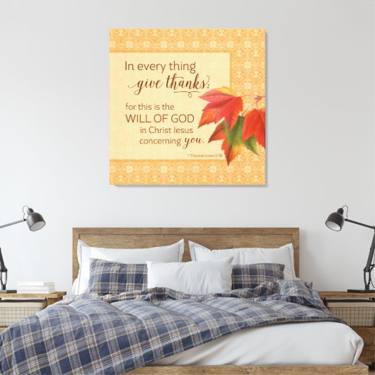 In elk ding geef je Bedankt - 1. 05:18 Canvas Afdruk (Insitu (Slaapkamer))