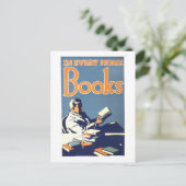 "In elk huis, boeken" Library Poster Briefkaart (Staand voorkant)