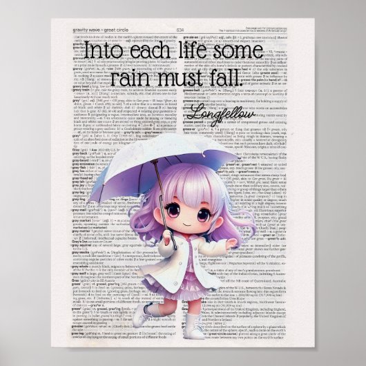 In elk leven moet enige regen herfsten - Longfello Poster (Voorkant)
