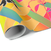 In elkaar gestrengelde bloemen cadeaupapier (Rol Hoek)