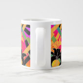 In elkaar gevlochten bloemen grote koffiekop (Achterkant)