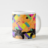 In elkaar gevlochten bloemen grote koffiekop (Voorkant rechts)