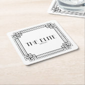  in elkaar grijpend Lijst gepersonaliseerd Kartonnen Onderzetters (Schuin)