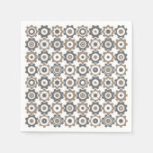 in elkaar grijpend tandwielpatroon servetten (Voorkant)