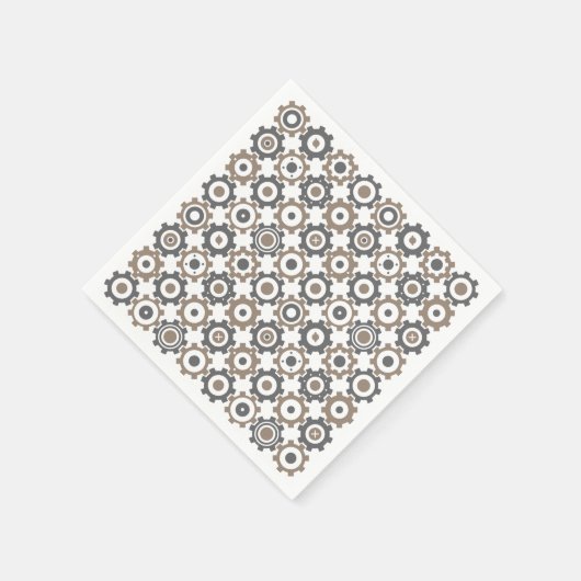 in elkaar grijpend tandwielpatroon servetten (Hoek)