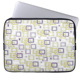 In elkaar grijpende dimensies laptop sleeve