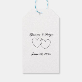 "In elkaar grijpende harten" Gift Labels Cadeaulabel