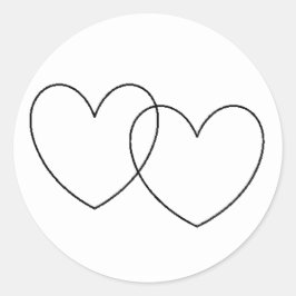 "In elkaar grijpende harten" Stickers