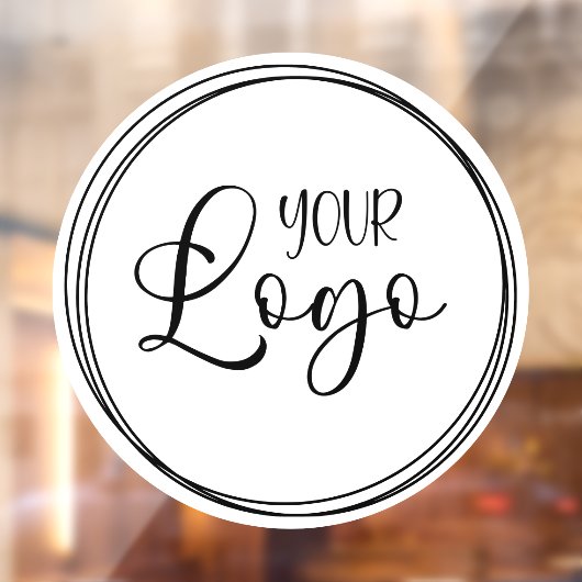 In elkaar grijpende Ringen voor Uw Bedrijf Logo Raamsticker (Vel 2)