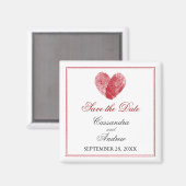 In elkaar grijpende vingerafdrukken De datummagnee Magneet (Voorkant / Achterkant)