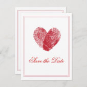 In elkaar grijpende vingerafdrukken Opslaan van de Aankondigingskaart (Voorkant / Achterkant)