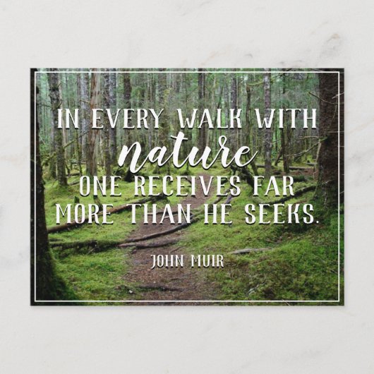 In elke loop met Natuur Briefkaart (Voorkant)