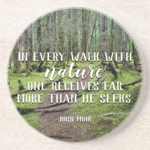 In elke loop met Natuur zandsteen Onderzetter