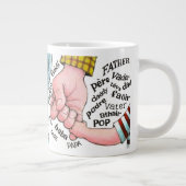 In elke taal...pa grote koffiekop (Rechts)