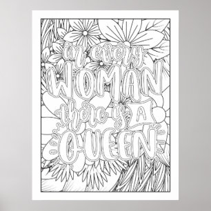 In elke vrouw is de koningin zelf een koningin poster