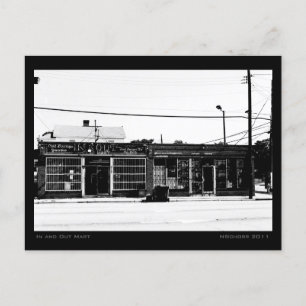 In en Out Mart Urban Street Scene Briefkaart