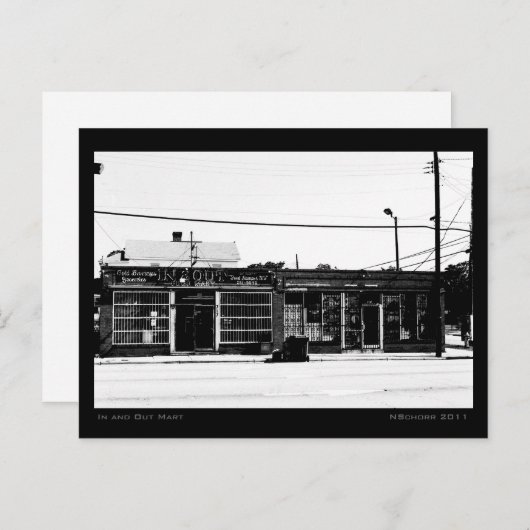 In en Out Mart Urban Street Scene Briefkaart (Voorkant / Achterkant)