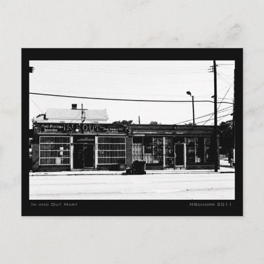 In en Out Mart Urban Street Scene Briefkaart (Voorkant)