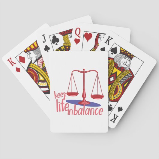 In evenwicht pokerkaarten (Achterkant)