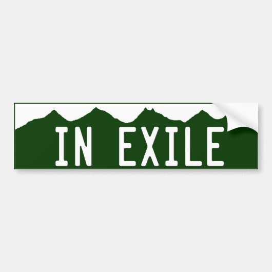 in_exile bumpersticker (Voorkant)