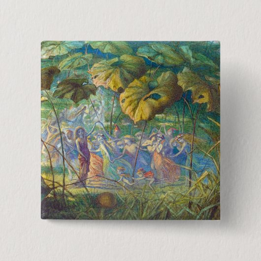 In Fairyland: Een Elfin Dance Vierkante Button 5,1 Cm (Voorkant)