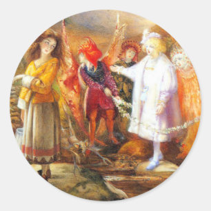 In Fairyland John Anster Fitzgerald Ronde Sticker
