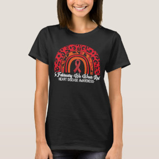 In februari Draag we het bewustzijn van de rode ha T-shirt
