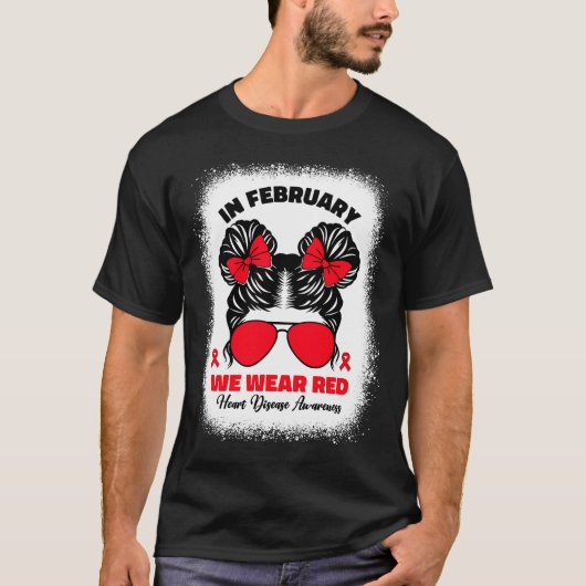 In februari Draag we het bewustzijn van de rode ha T-shirt (Voorkant)