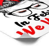 In februari Draag we het bewustzijn van een rode h Poster (Hoek)