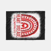 In februari Draag we Red Heart Disease Awareness _ Fleece Deken (Voorkant (Horizontaal))
