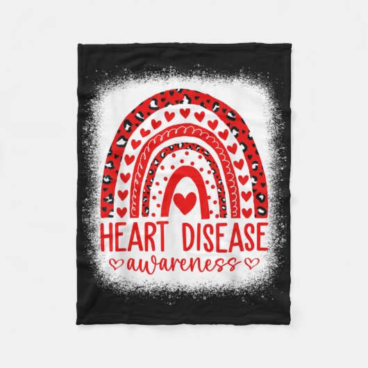 In februari Draag we Red Heart Disease Awareness _ Fleece Deken (Voorkant)