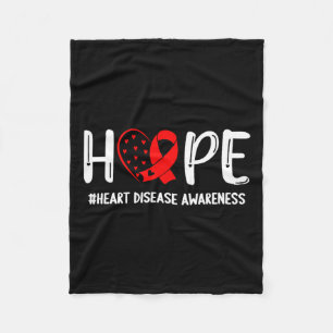 In februari Draag we Red Heart Disease Awareness H Fleece Deken
