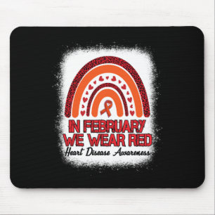 In februari Draag we Red Leopard Rainbow Bleached  Muismat