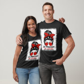 In februari Draag we Red Messy Bun Heart Disease A T-shirt (Unisex)