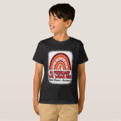 In februari Draag we Rode Leopard Rainbow Bleachin T-shirt (Voorkant volledig)