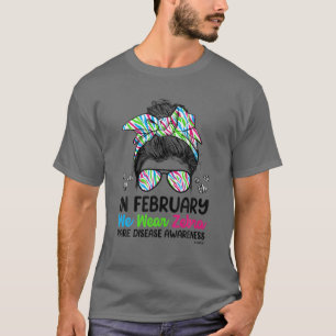 In februari Draag we Zebra Bun Zelden Zelden Zelde T-shirt