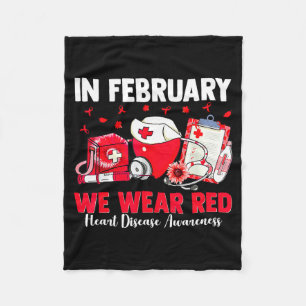 In Februari dragen we Rode Verpleegster Leven Hart Fleece Deken