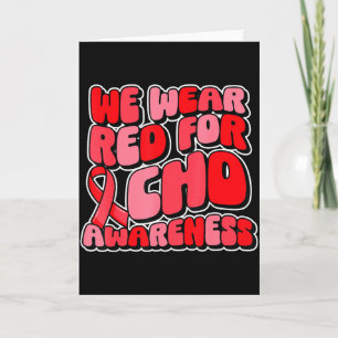 In februari dragen we rood Chd-bewustzijn Hartziek Kaart