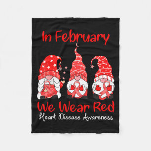 In Februari dragen we Rood Drie Kabouters Hartziek Fleece Deken