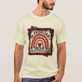 In Februari dragen we rood, Hartziektebewustzijn T-shirt
