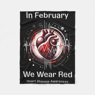 In februari dragen we rood voor hartgezondheidsbew fleece deken